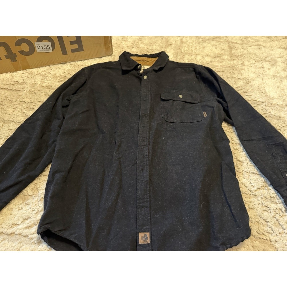 Legendary Whitetails Shirt Men Large  Black Flannel Long Sleeve Buck Camp